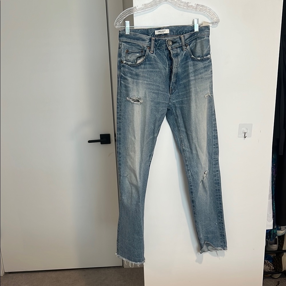 Moussy Distressed Blue Jeans